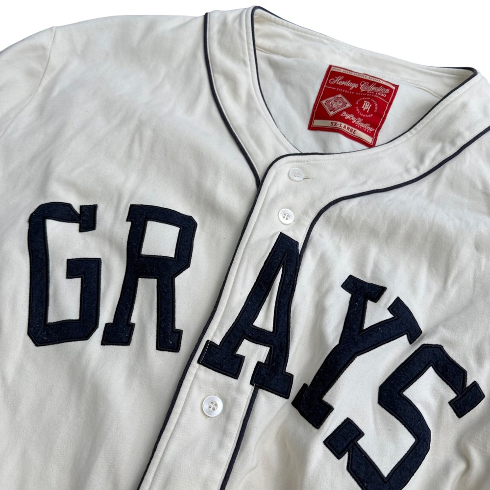 Big Boy Headgear‎ Homestead Grays Negro Leagues Baseball Jersey Cream 5XL 20